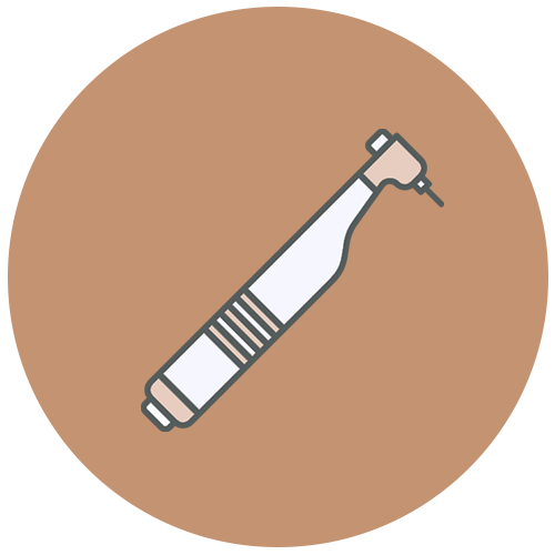 Dental drill tool icon, symbolizing restorative or general dentistry procedures – Acton Dentist | Acton Family Dental